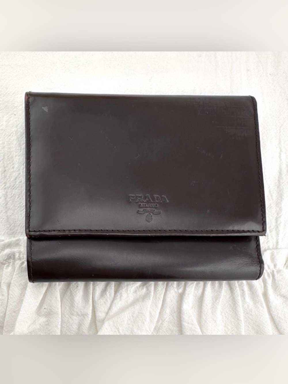 AUTHENTIC Prada wallet. Chocolate brown.